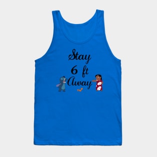 6ft Apart. Social Distancing Lilo & Stitch Tank Top